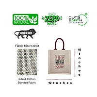 JUTE COTTON "IF YOU NEVER TRY YOU NEVER KNOW" PRINTED DESIGN BAG JUTE COTTON "IF YOU NEVER TRY YOU NEVER KNOW" PRINTED DESIGN BAG